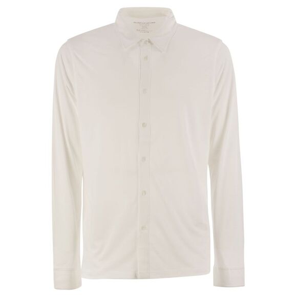 Majestic Men Long-Sleeved Lyocell And Cotton Shirt